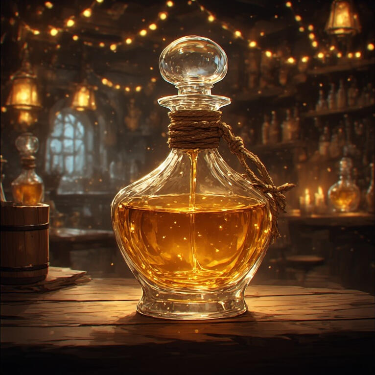 An AI-generated image of lighting supplies that include candles, parchment and stationery, envelopes, scrolls, quills, ink, and sealing wax.