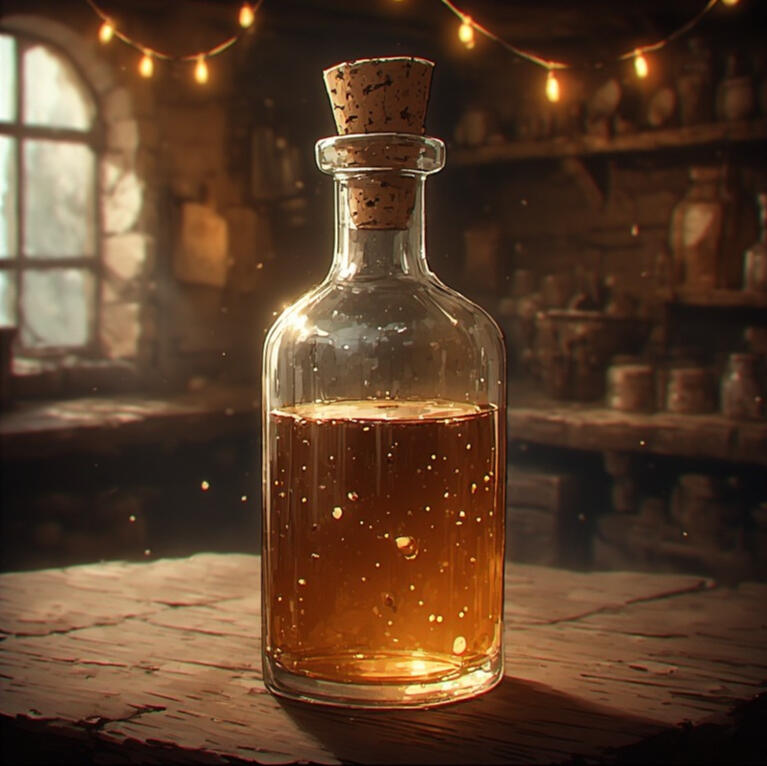 An AI-generated image of lighting supplies that include candles, parchment and stationery, envelopes, scrolls, quills, ink, and sealing wax.