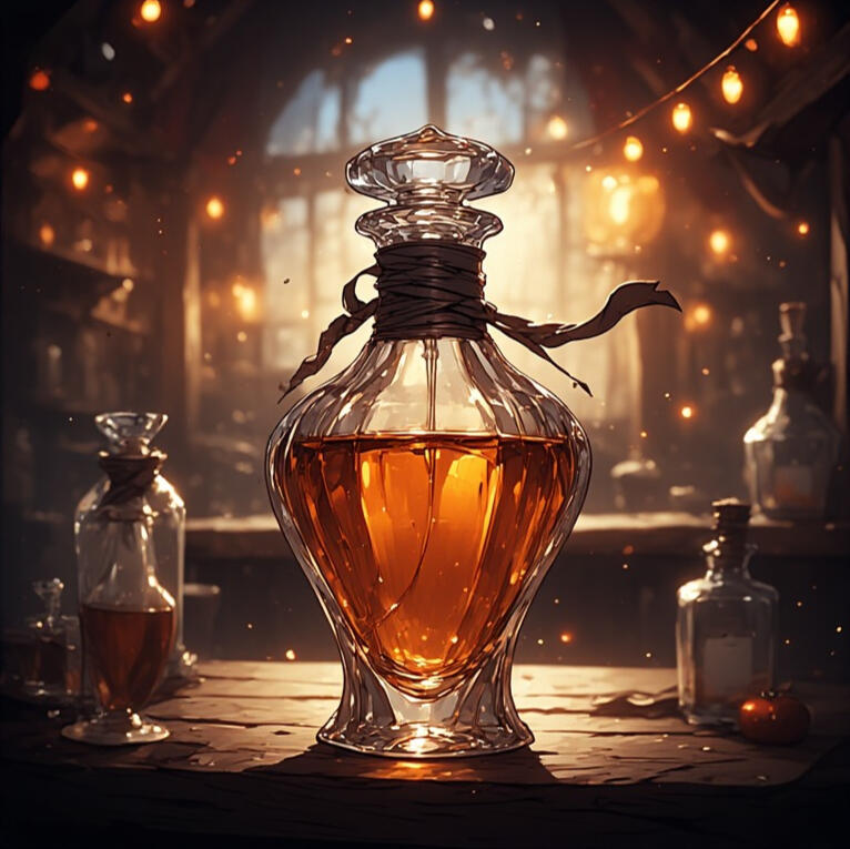 An AI-generated image of lighting supplies that include candles, parchment and stationery, envelopes, scrolls, quills, ink, and sealing wax.