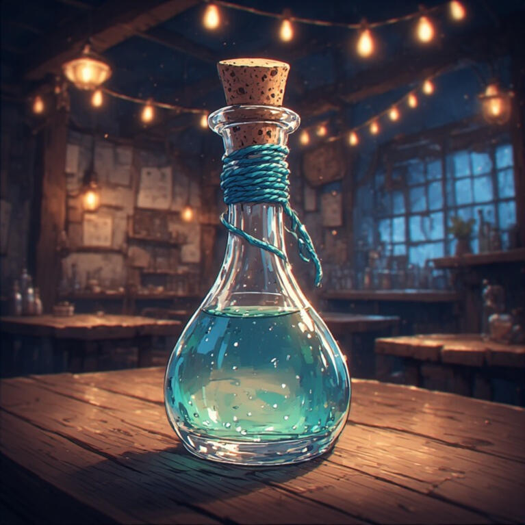 An AI-generated image of lighting supplies that include candles, parchment and stationery, envelopes, scrolls, quills, ink, and sealing wax.